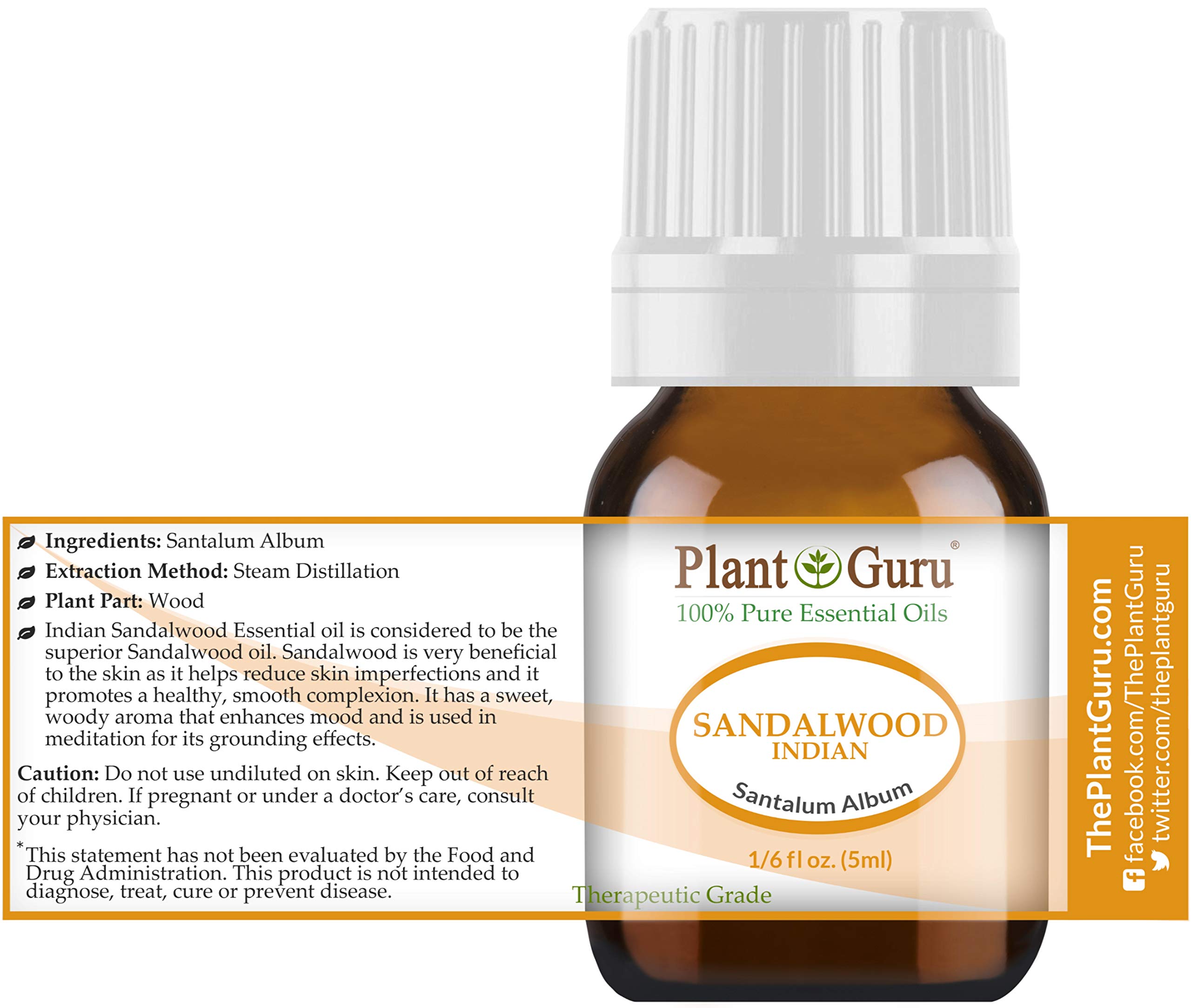 Amazon.com: Sandalwood (East Indian Mysore) Essential Oil 5 ml 100