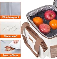Vista 118 de Lifewit Bolsa de Almuerzo Mediana Aislada Caja de Almuerzo Hielera Suave Bolsa Refrigerante para Adultos Hombres Mujeres, Gris 12 Latas (9L)