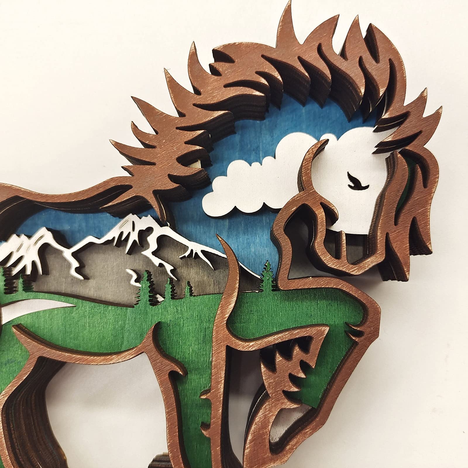 Sculpture Drewniany Koń Craft Figurka Desktop Tabela Ornament Rzeźba Model Kreatywny Dom Biurowy Dekoracje Miłość Pet Rzeźba Statue