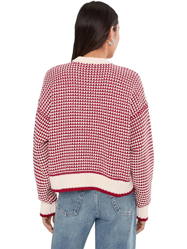 Pink Madewell Joanna Textured Stitch Cotton Pullover