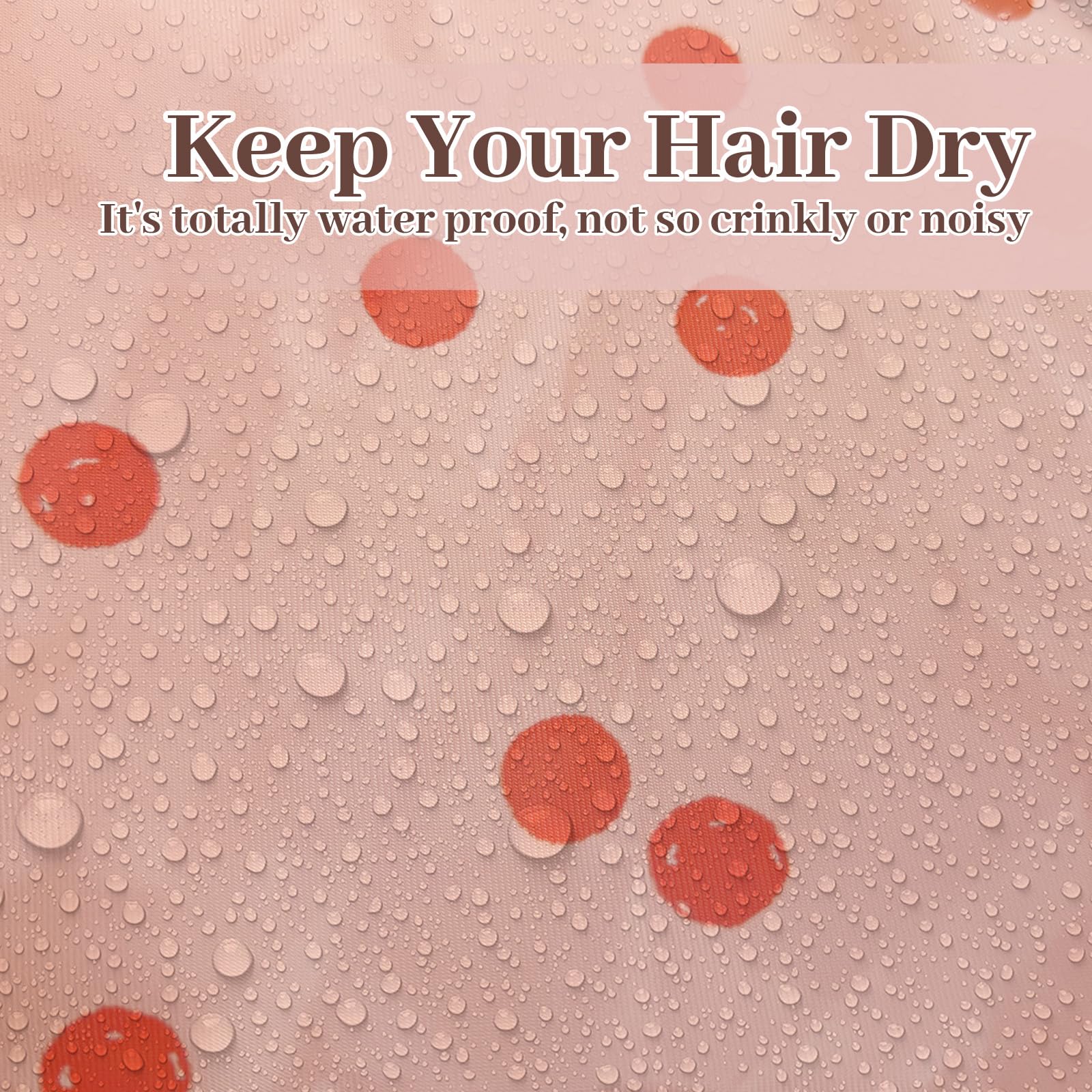 Bonnet de Douche pour Femme, Bonnet de Douche Imperméable Réutilisable Femme, Elastique Double Couche, pour cheveux Longs Courts Bouclés