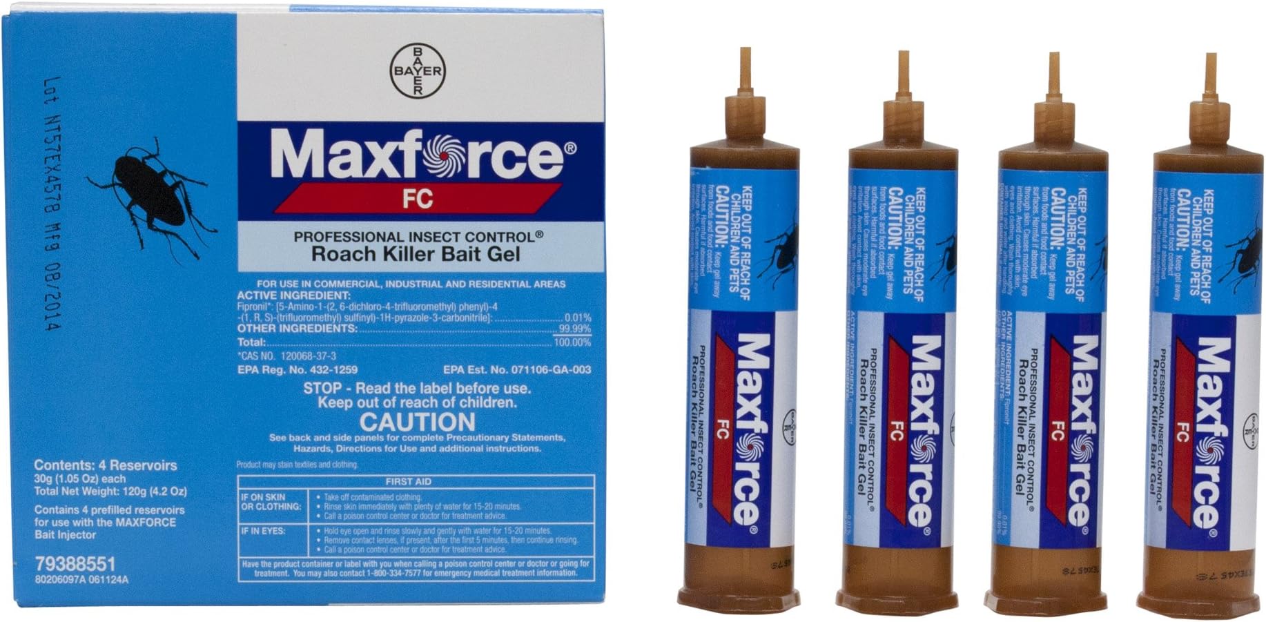 Maxforce FC Roach Control Bait 30 gram Tubes-2 Boxes