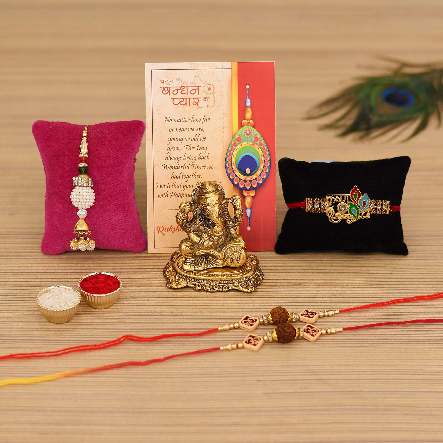 Buy Collectible India Good Luck Rakhi Gift for Brother and Bhabhi