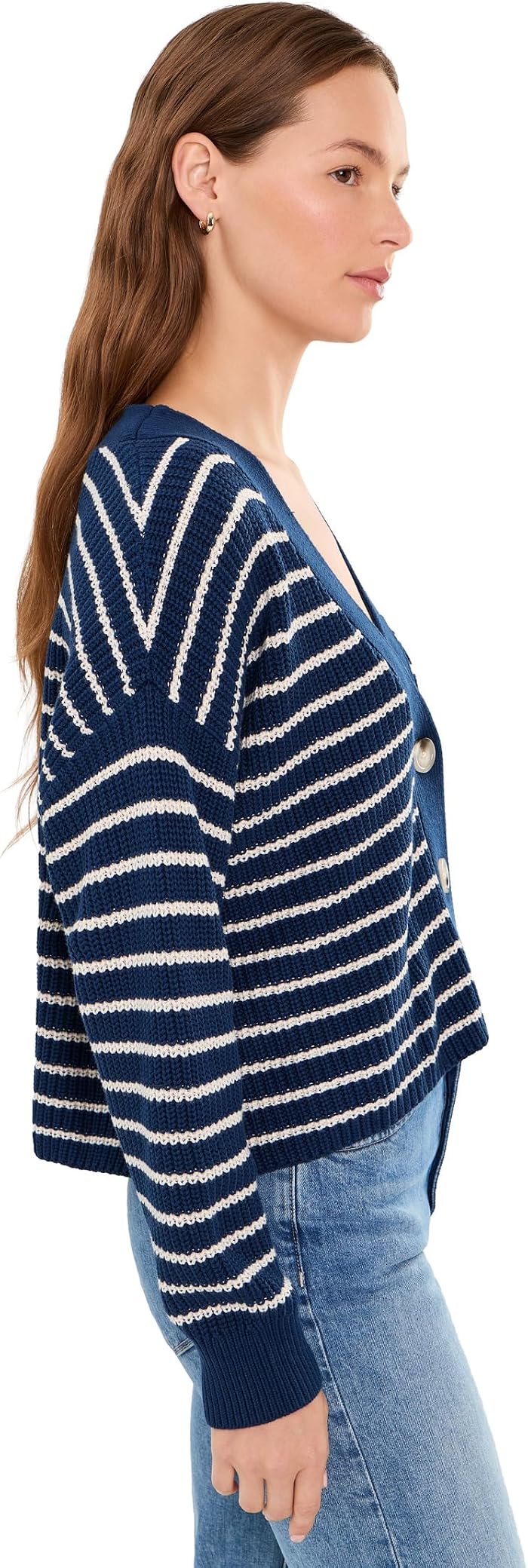 Женский кардиган Eberjey Coastal Cotton, цвет: Тёмно-синий — фото 5