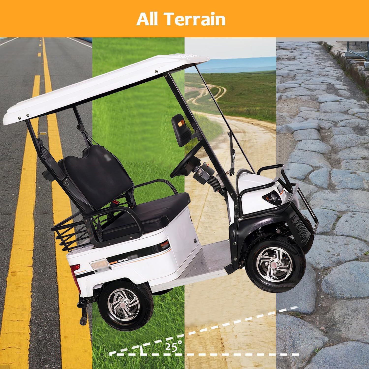 Electric Golf Carts, Electrically Powered Mobility Scooters for Seniors and Adults, with Storage Box, Suitable for Golf Hunting Scenic Spots Hotels Beaches Schools and Farms
