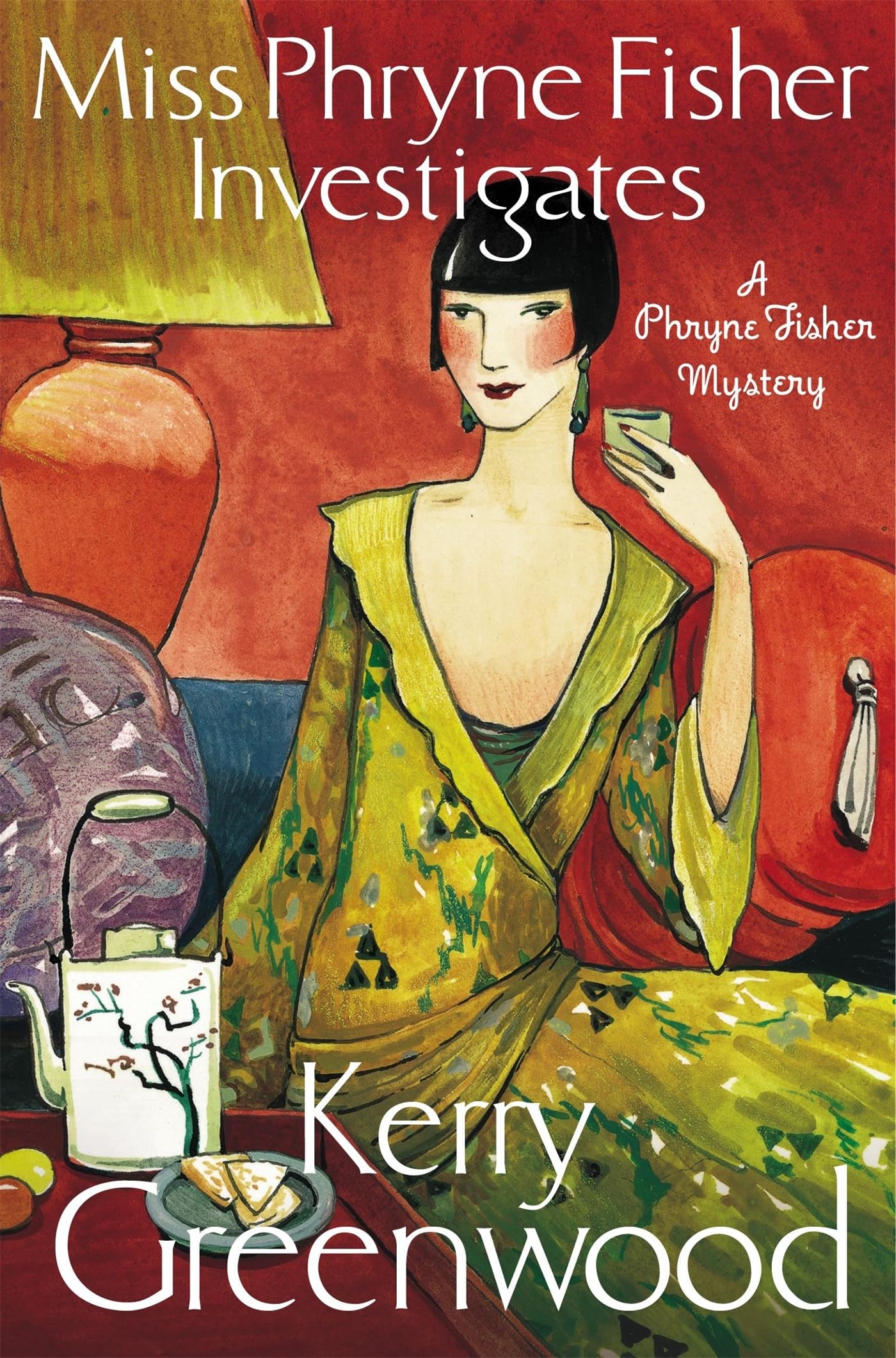 Kerry Greenwood Unisex Grey/Green Miss Phryne Fisher Investigates