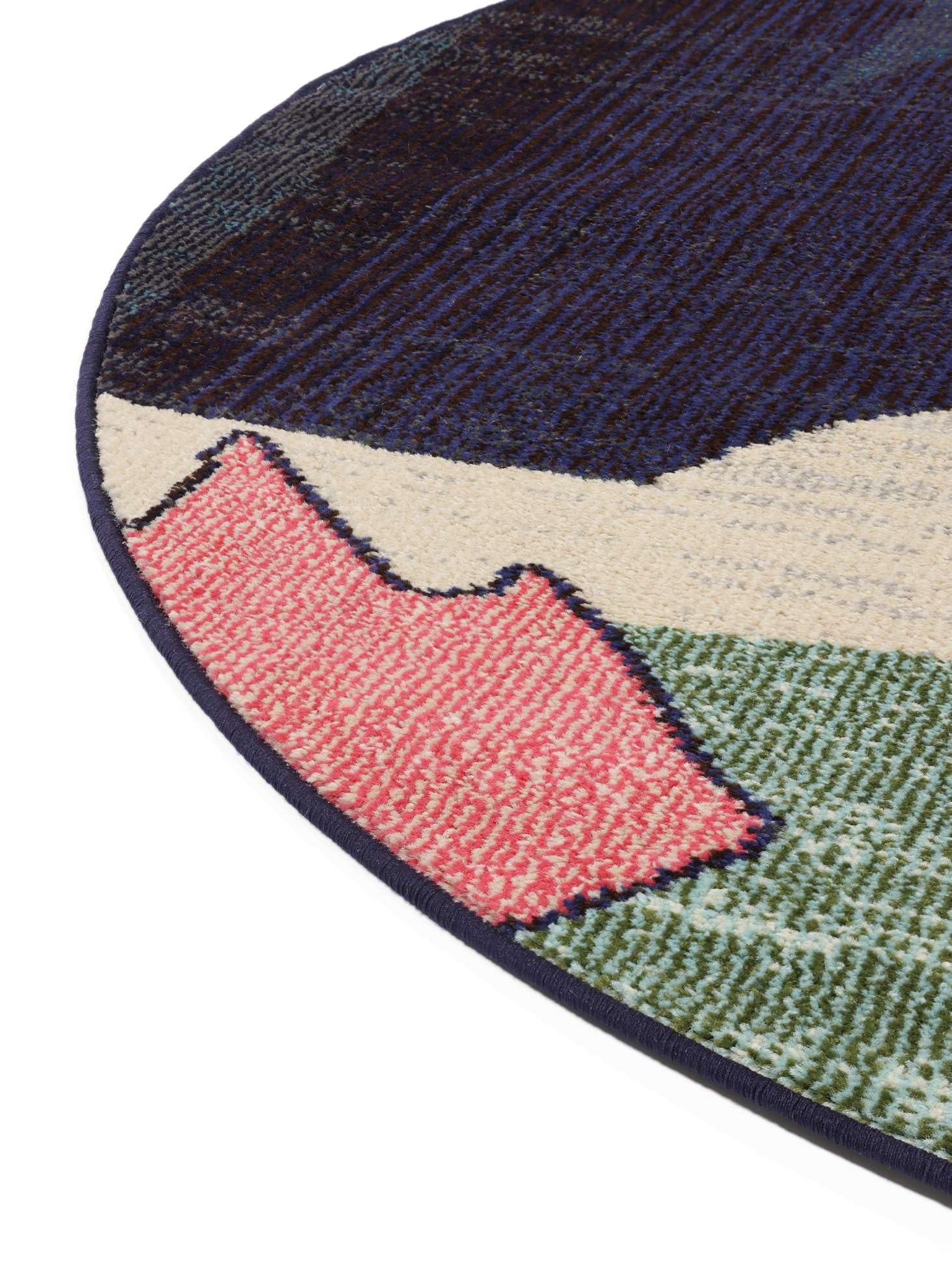 RugVista Halle Tapis, Ø 150 cm, Bleu
