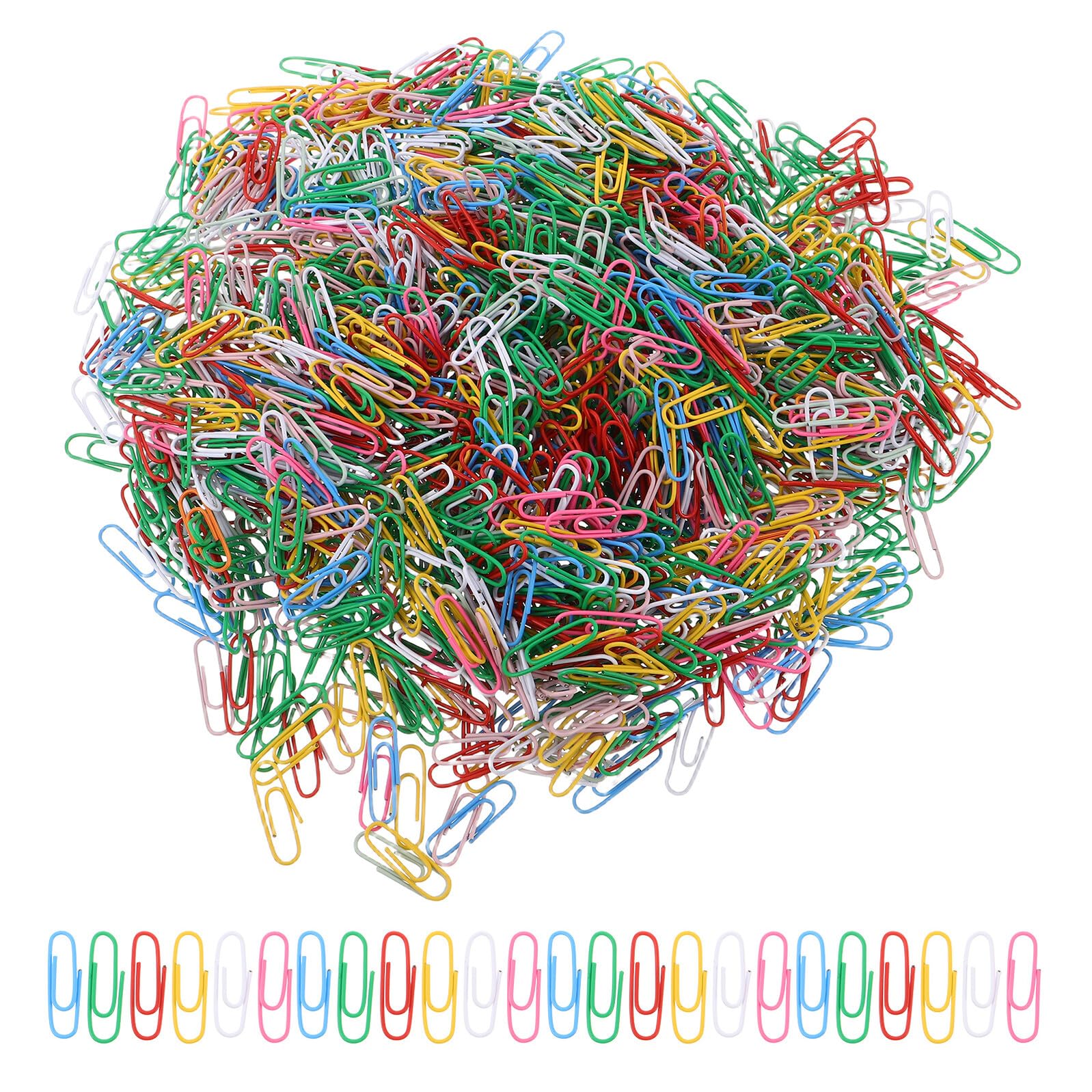 Angoily 1200 Piezas Clips de Papel de Colores Recubiertos de Plástico Clips Plegables Archivos Escolares Planificadores y Papelería de Oficina Surtidos