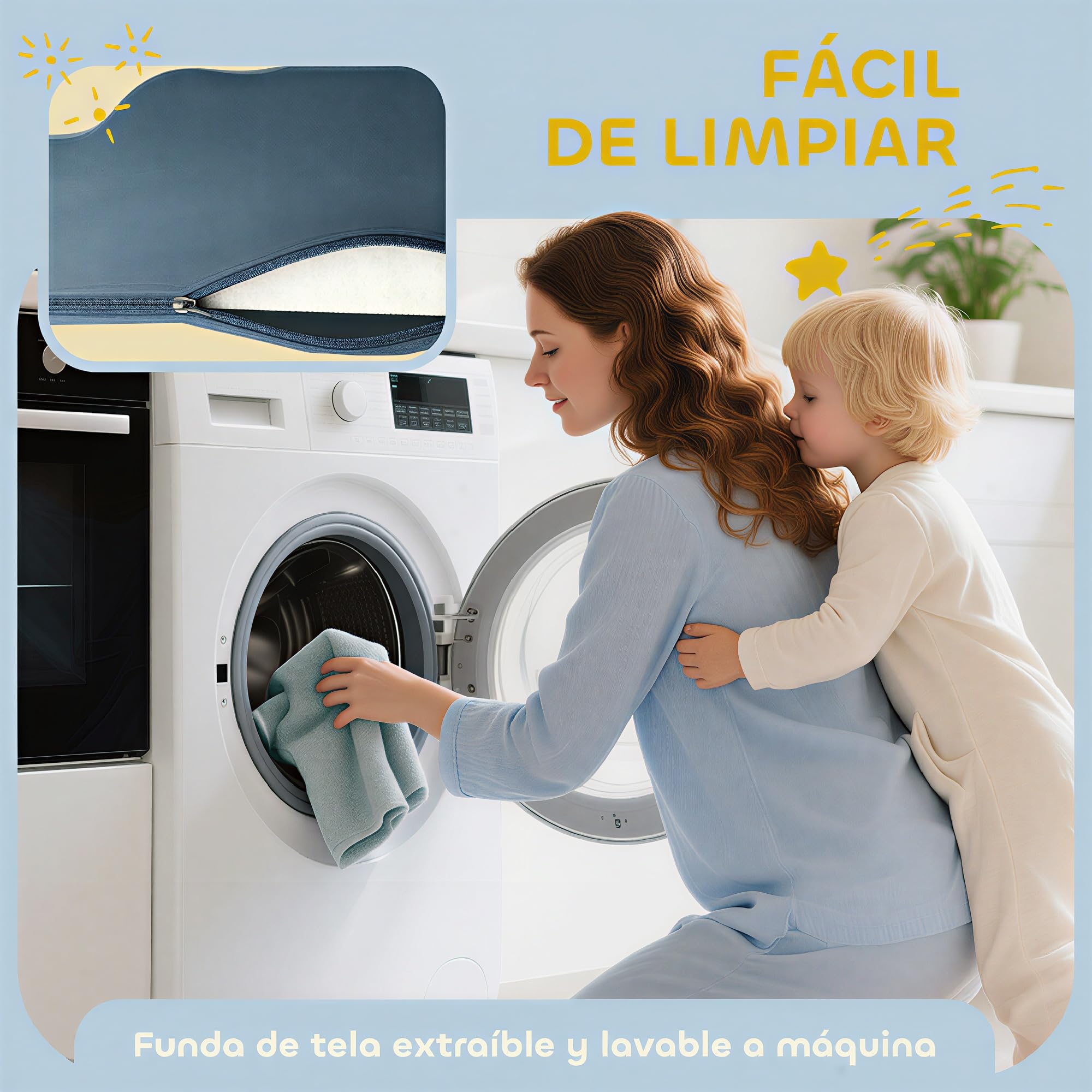 AIYAPLAY Juego de 9 Bloques de Espuma para Niños con Fundas de Terciopelo Lavables, Bloques de Psicomotricidad Set de Escalada para Interior, para Escalar y Gatear, Multicolor