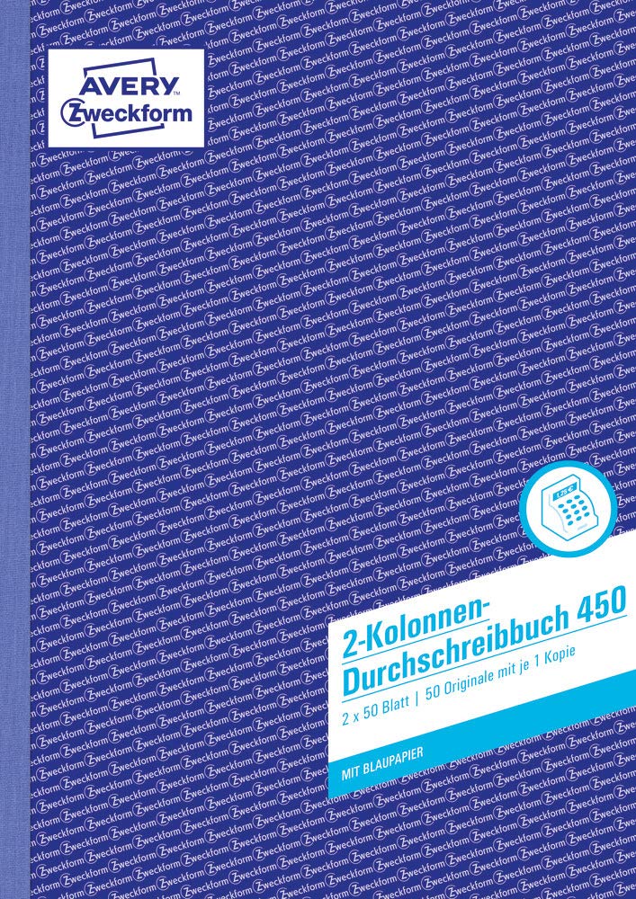 Avery Zweckform 450 Columned Book A4 2 x 50 Pages (German Text)