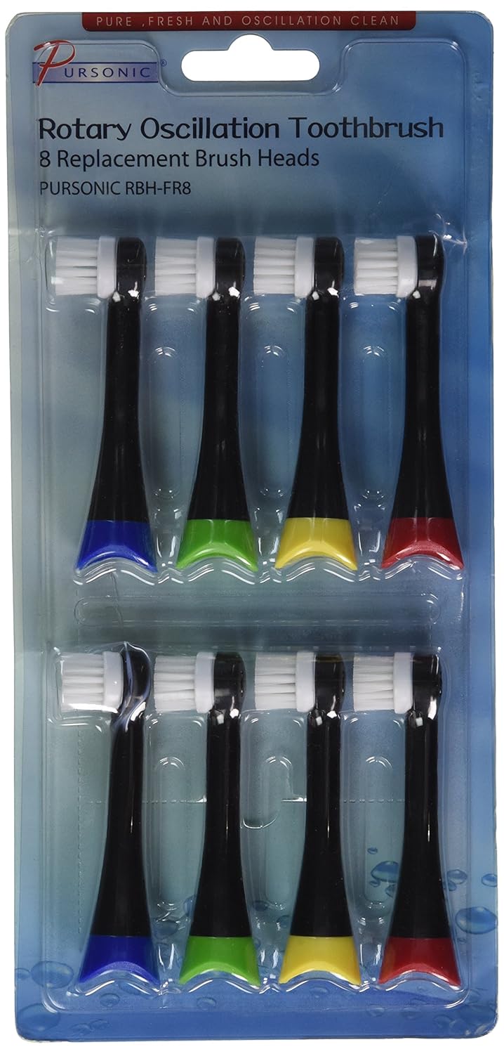 PURSONIC 8 Pack Replacement Brush Heads for S320 Models