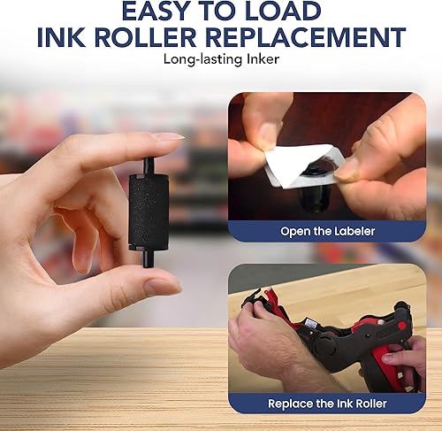 Miniatura 5 de Perco Rollo de tinta para etiquetadoras Monarch 1115 Price Gun – Tu reemplazo de tinta fácil de cargar y confiable para tu etiquetadora de pistola