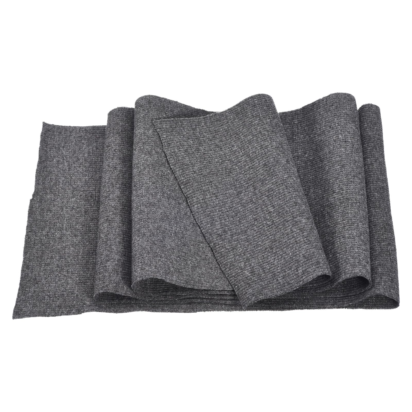 MECCANIXITY 39" Elastic Cuffs Ribbed Trims Cotton Fabric Knit Rib Stretch Tape Cuff Sleeve Waistband for Sewing, 8" Wide Dark Grey