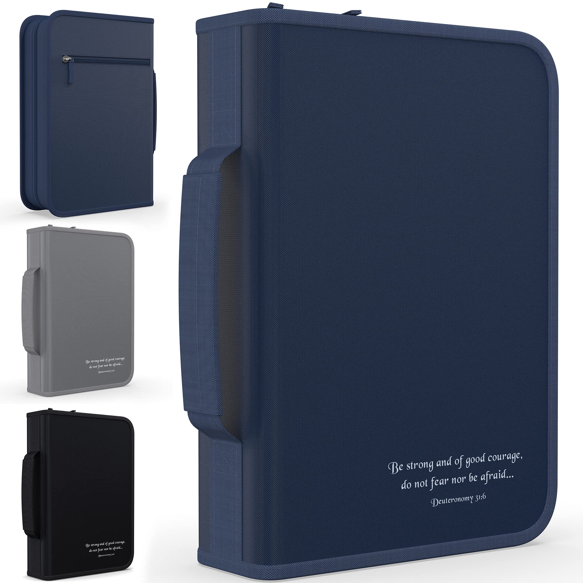 DEHITE Bible Cover Case for Men and Women — Bible Cover for Men and Women — Premium Bible Carrying Bag with Pen Slots — Available in Medium & Large