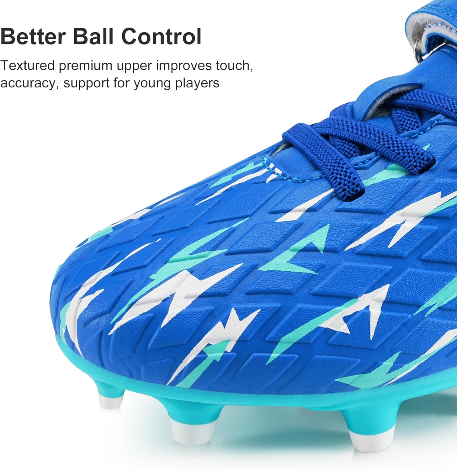 STELLE Boys Girls Soccer Cleats Firm Ground Kids Soccer Shoes Athletic Outdoor Lightning Pattern Football Shoes for Toddler/Little/Big Kid - Image 7
