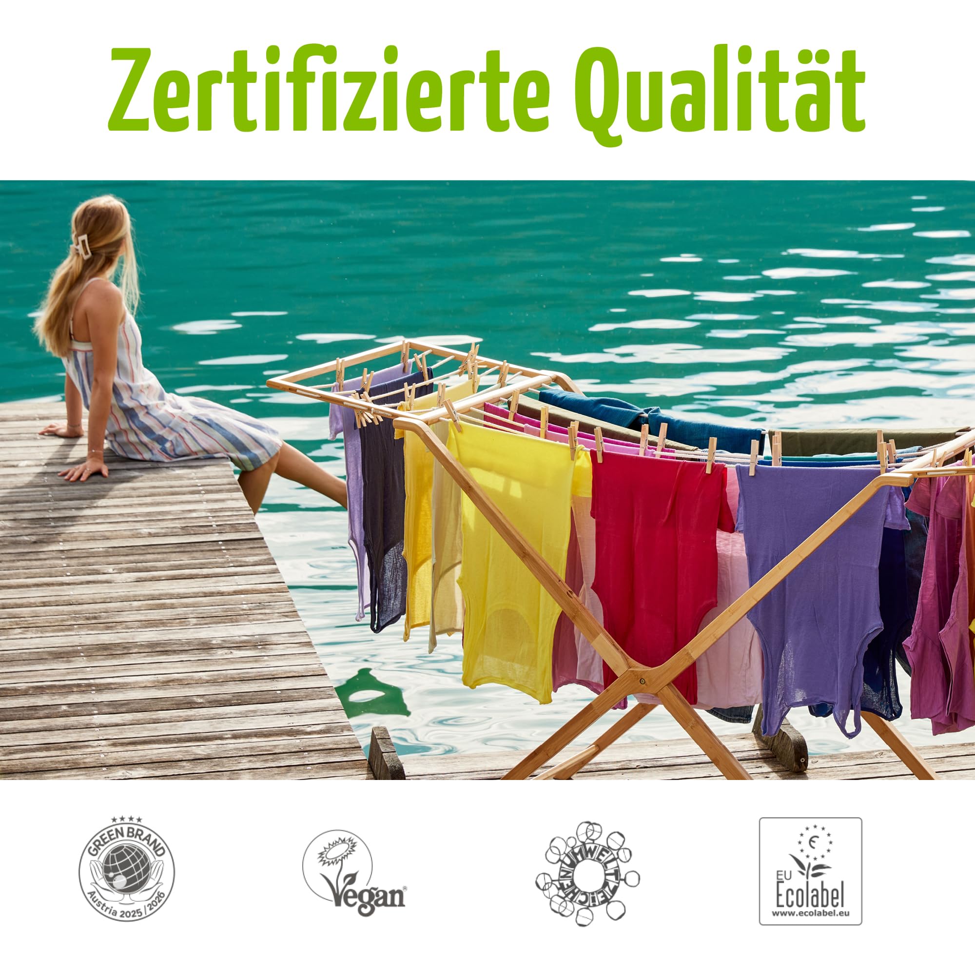 claro Kunterbunt 2,2 kg proszek do prania – opakowanie XXL wystarczające na 75 prań – proszek do prania kolorowych ubrań w pralce