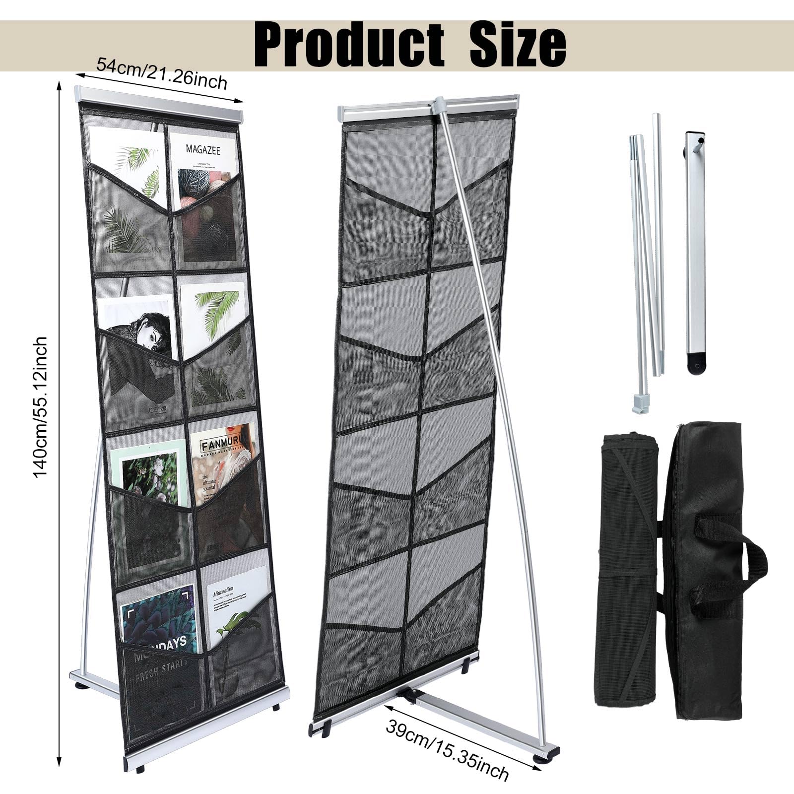 Outus 8 Pocket Mesh Literature Stand - Roll Up Display -5 Outus 8 Pocket Mesh Literature Stand - Roll Up Display -5