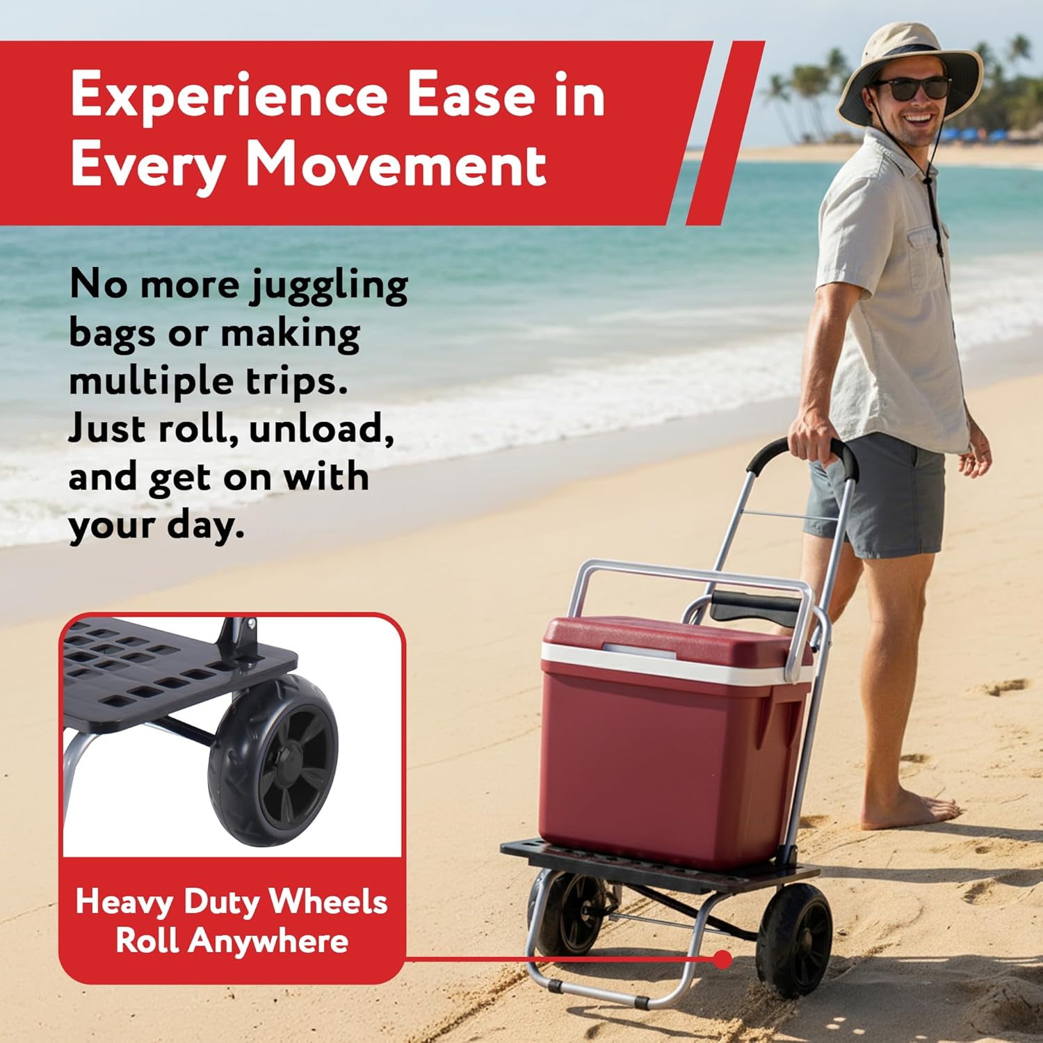 dbest Products Bigger Trolley Dolly MM, Black Handtruck Hardware Garden Utility Cart