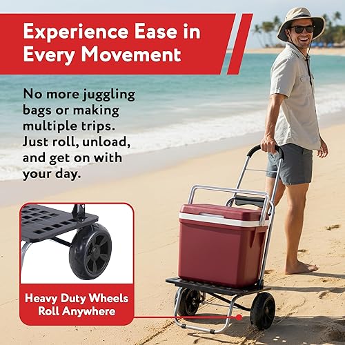 Miniatura 6 de dbest Products Carro utilitario de jardín de hardware negro de la carretilla de la carretilla más grande de la carretilla