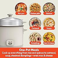 Vista 6 de bella 16 Cup Rice Cooker with Steamer, Dishwasher Safe Steaming Basket, Rice Paddle and Measuring Cup, Removable Nonstick Cooking Bowl, Automatic