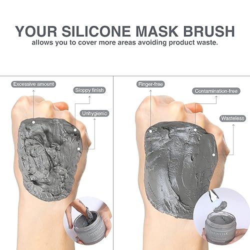Miniatura 5 de Infinitek Paris - Cepillo de silicona para mascarilla facial – Herramienta de cuidado de la piel de primera calidad para aplicaciones faciales,