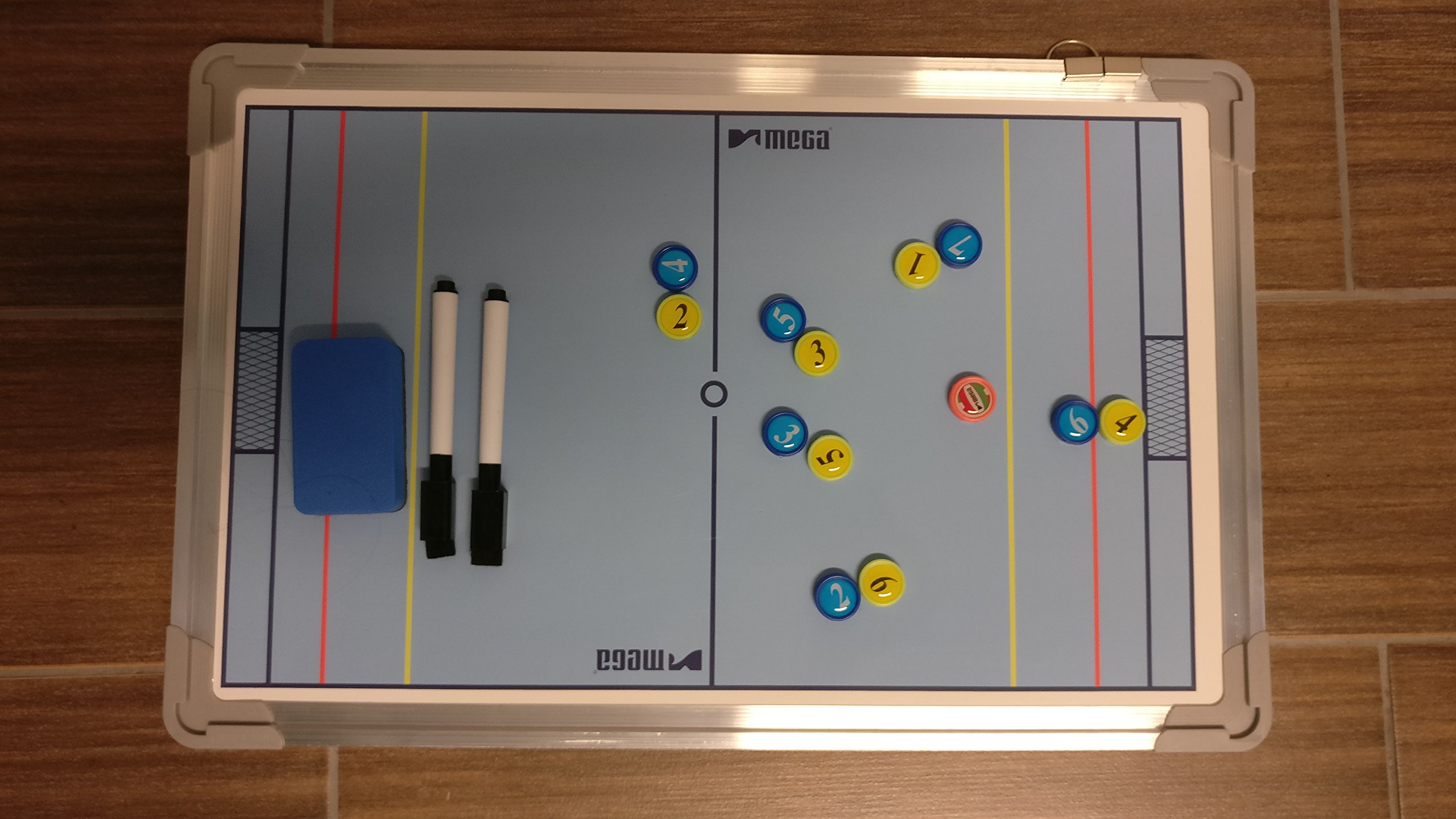 Big water polo tactic board - two-sided, with magnets, pen and eraser (30 x 45 cm)