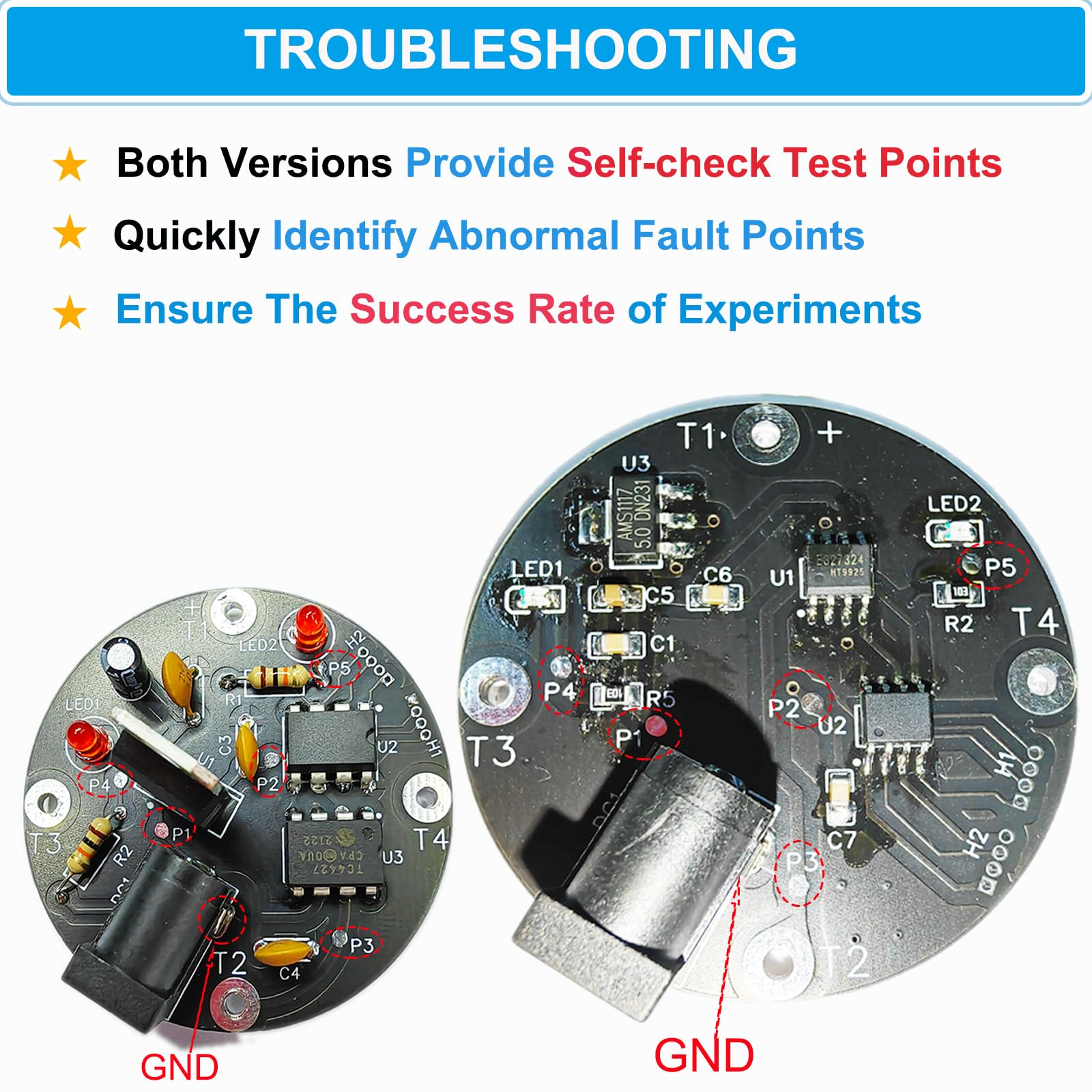 Produktbild von DIY-Elektronik-Kit, Elektromagnetisch Schwingend, Induktion, Unterricht Und Training, Schweißübungsteile, Bunte Meerjungfrau Or Blatt