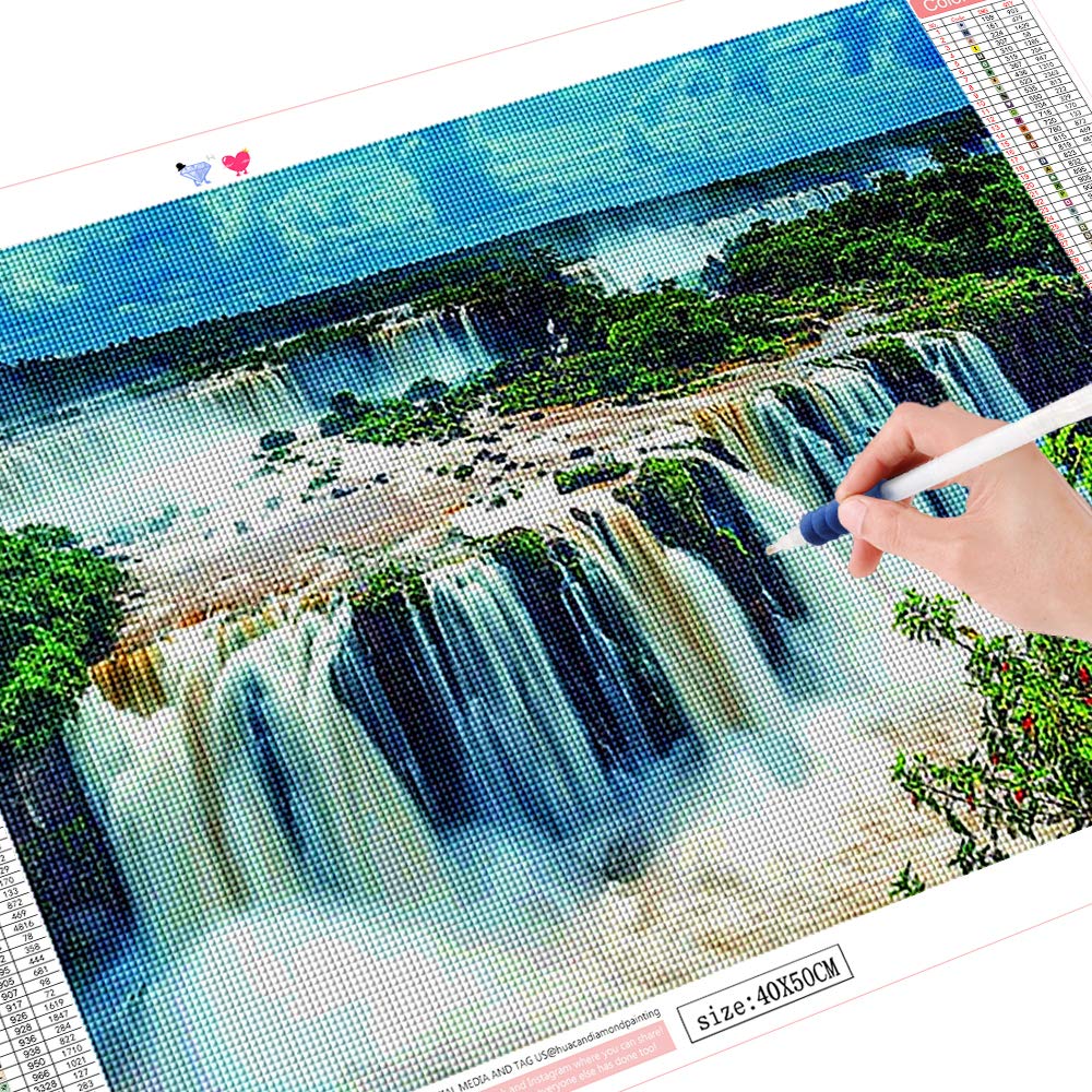 Nicole Knupfer Large DIY 5D Wasserfall Diamant Painting Kit Full