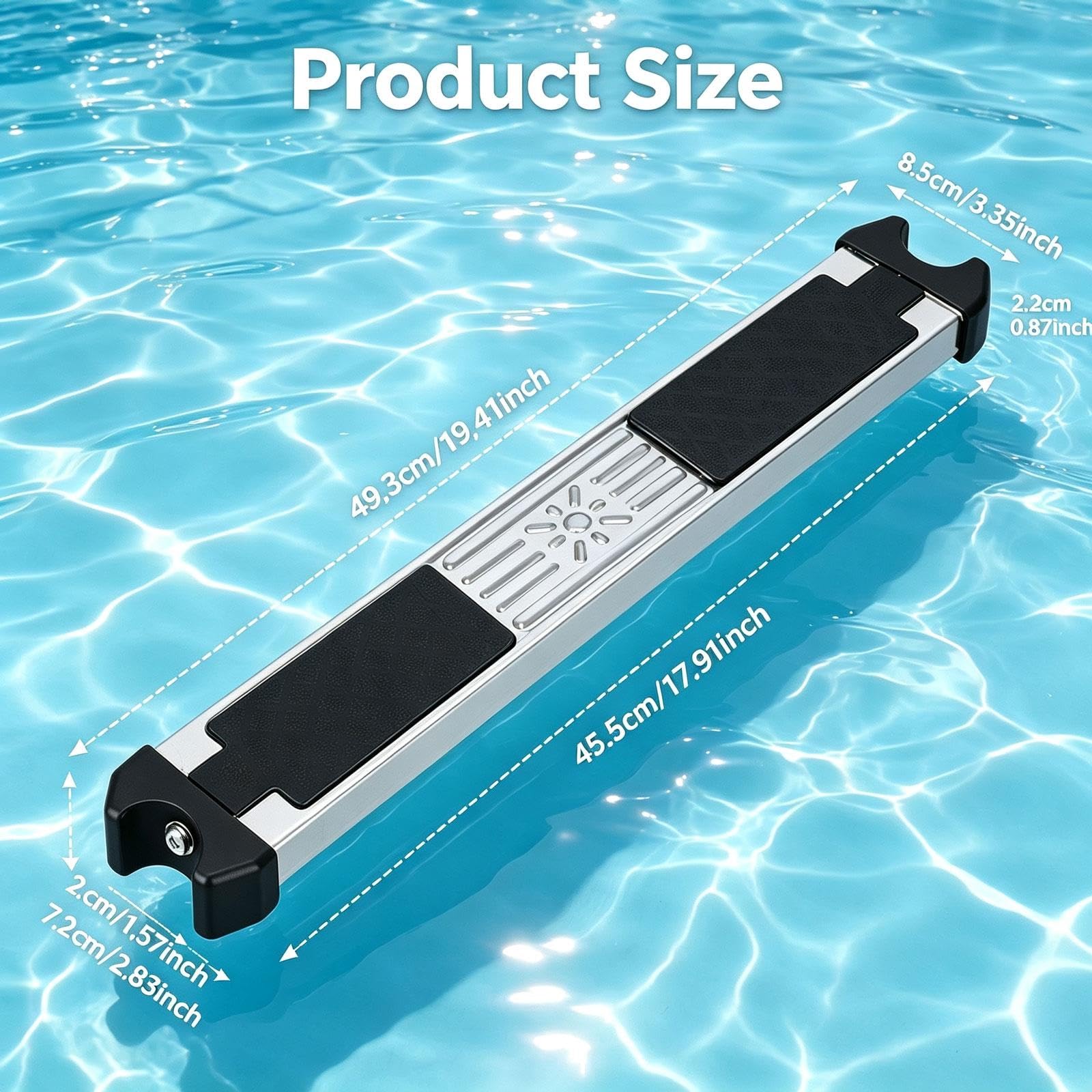 Marches d'escalier de Piscine en Acier Inoxydable 304, Capacité de 150 kg