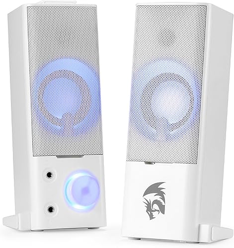 Miniatura 9 de Redragon GS550 - Altavoces para juegos de PC, barra de sonido de computadora de escritorio de 2.0 canales con tamaño maniobrable compacto, conector