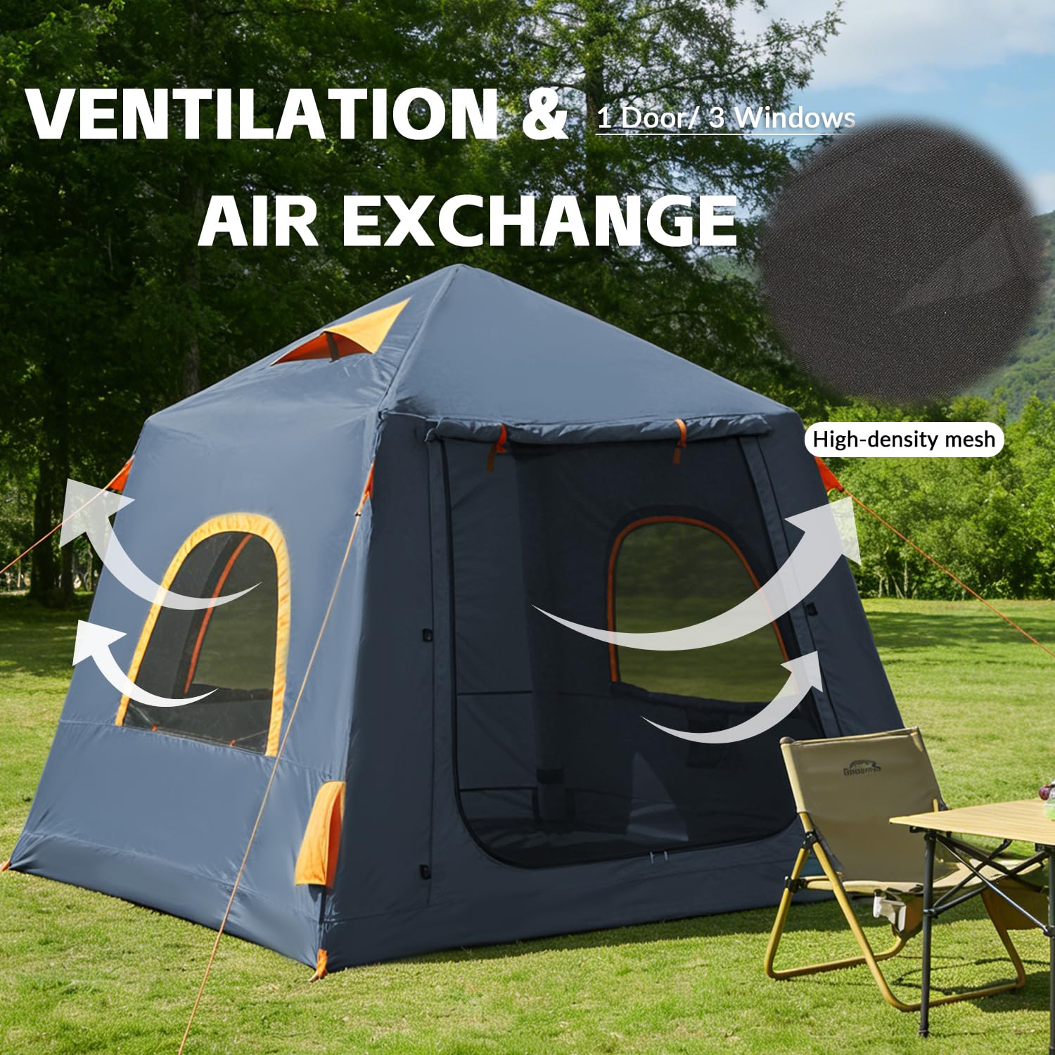 Inflatable Camping Tent, with Manual air Pump, Easy to Set up, Outdoor Inflatable Tent, can accommodate 2-3 People, Oxford Four Seasons Luxury Camping air-Cushioned Tent.