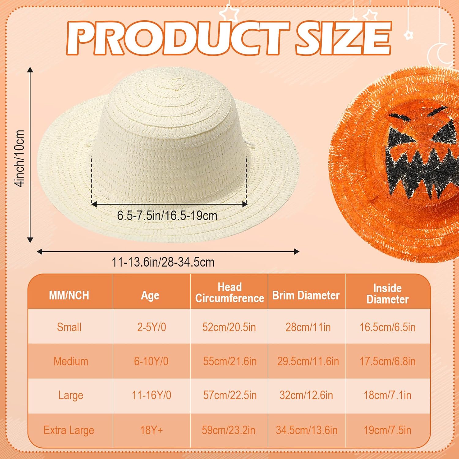 Mepase 20 Pcs DIY Straw Hat Set Beach Summer Work Farmer Hats for Men Women Kids Cowboy Birthday Party Decoration - Image 2