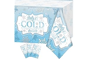Erweicet (6 FT Long) Baby its Cold Outside Baby Shower Decorations Boy, Blue, Plastic Tablecloth