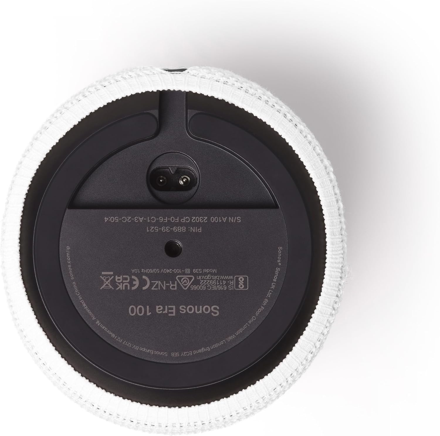 Soundskins Speaker Cover | Compatible with Sonos Era 100 | Bright White | DJ Cover & Speaker Case