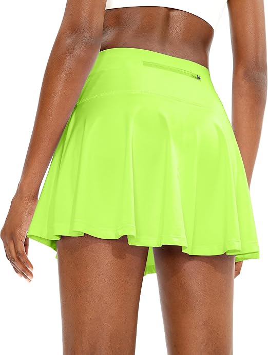 SANTINY Pleated Tennis Skirt for Women with 4 Pockets Women's High Waisted Athletic Golf Skorts Skirts for Running Casual
