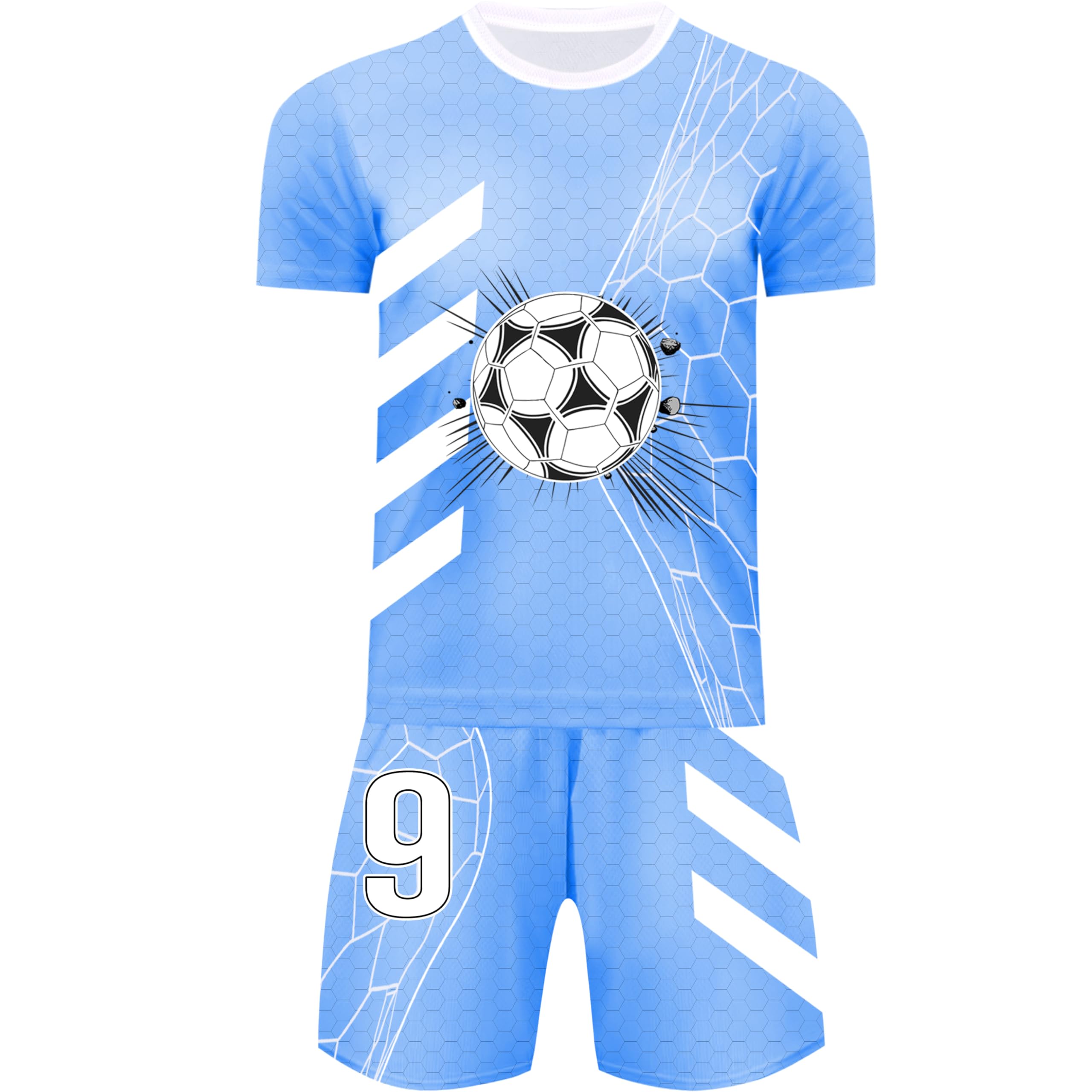 Conjunto de camiseta de fútbol para niños, uniforme de entrenamiento de fútbol para jóvenes, juego de pantalones cortos deportivos de baloncesto