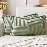 Vista 72 de MIULEE - Juego de 2 fundas de almohada lumbar decorativas para sofá, cama, sala de estar, 12 x 20 pulgadas, beige, bohemio, acento, almohadas