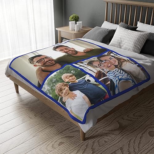 Miniatura 3 de Manta personalizada con collage de texto fotográfico, mantas personalizadas de franela de forro polar para mejores amigas, hermanas, mejores amigas,