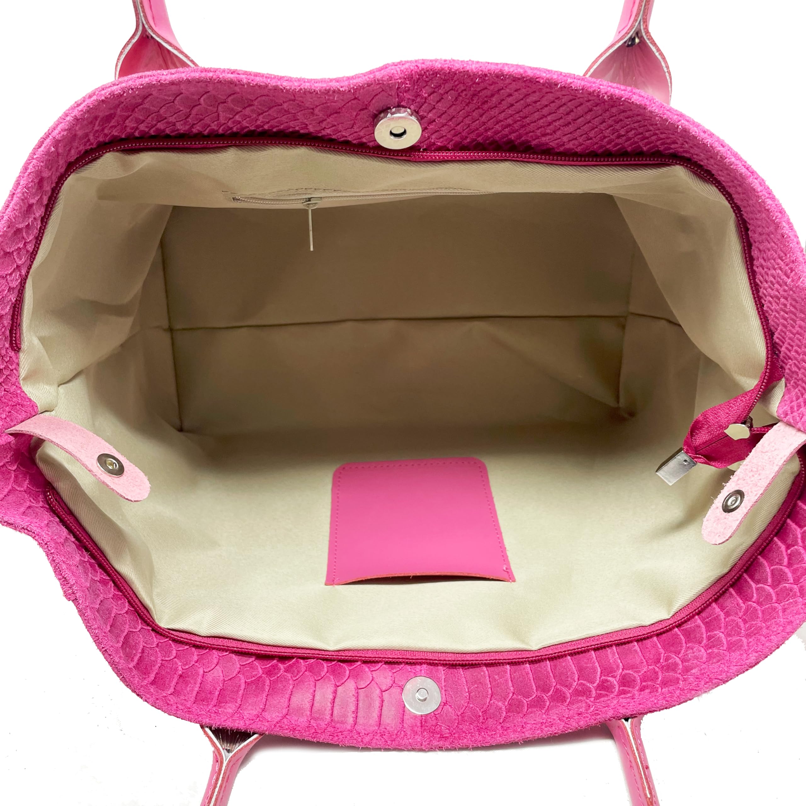 Chicca Borse Borsa a Spalla Shopper Grande da Donna in Pelle