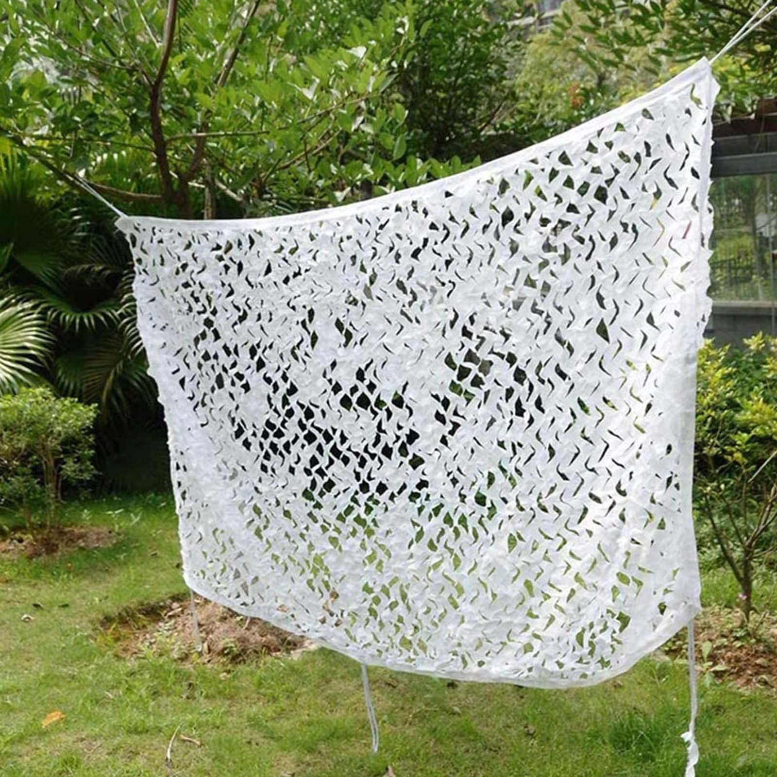 Rete Mimetica Camouflage Rinforzata,Rete Ombreggiante Bianca Per Patio Pergolato,Rete Mimetica Militare,Campeggio,Caccia,Rete Mimetica Per Protezione Solare,Copertura Auto,White-3x4m(9.8*13.1ft