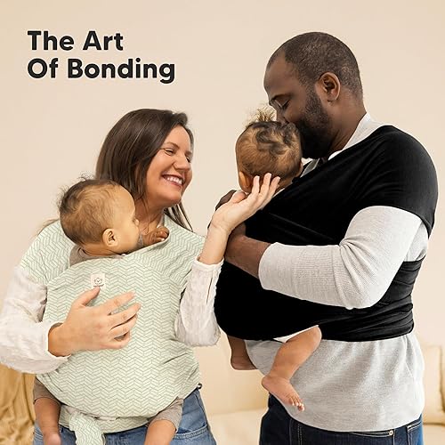 Miniatura 8 de KeaBabies Portabebés Envolvente - Portabebés Original Todo en 1 de Recién Nacido a Niño Pequeño, Fácil de Usar, Vínculo con Manos Libres, Ligero,