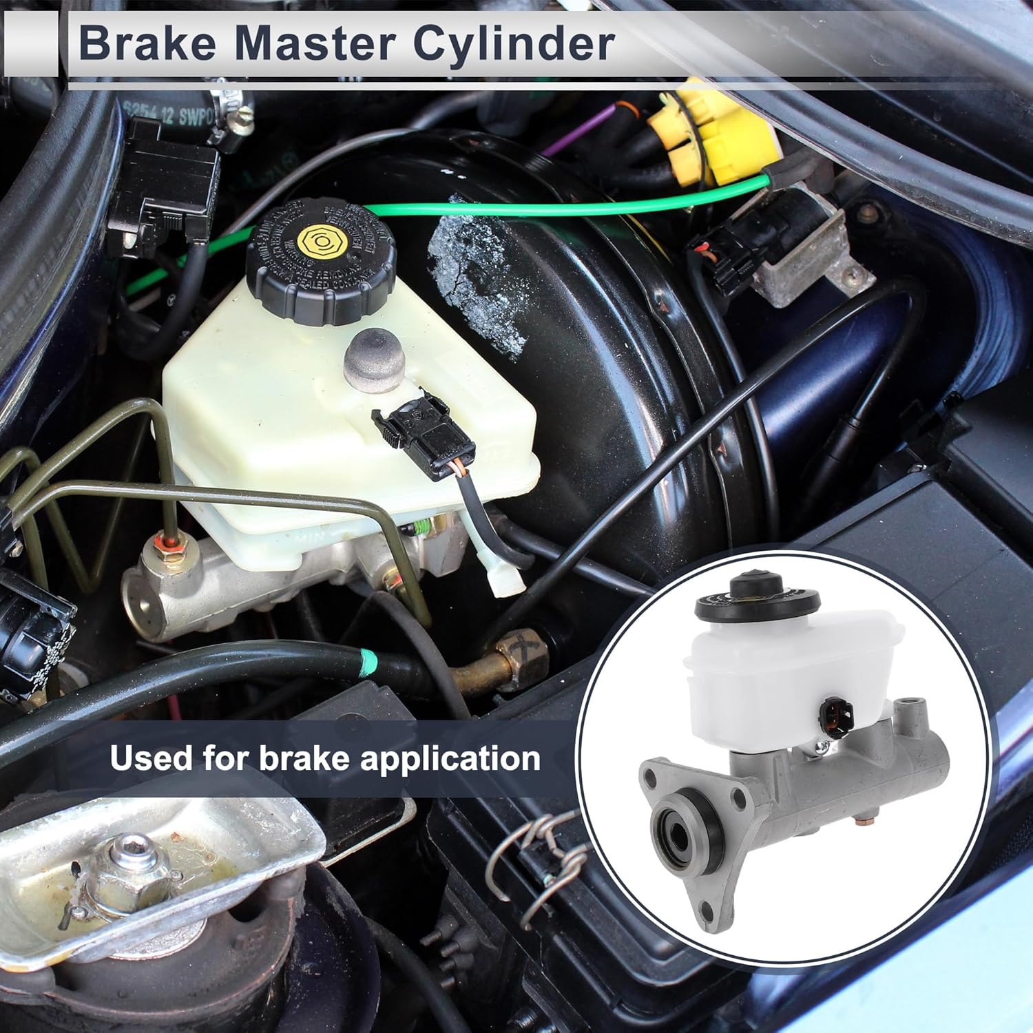 Engine Compartment Brake Master Cylinder for Toyota Camry 1992-1994 Durable Hydraulic Master Cylinder No.4720133030/M390048 with Reservoir 1 Pcs