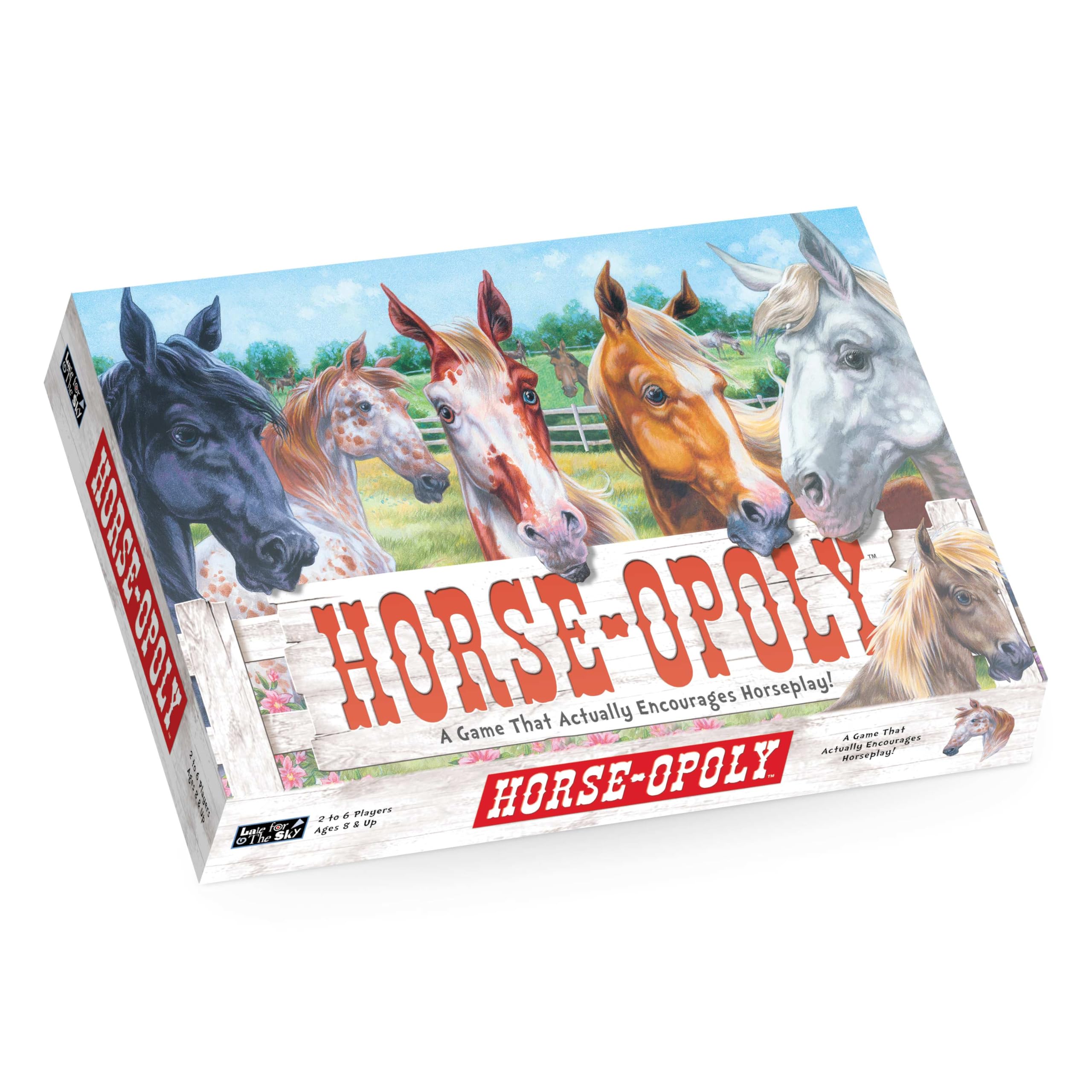 Horse-Opoly Board Game for Families & Kids, Property Trading Strategy, 2-6 Players, Ages 8+, Educational Horse Breeds, Fast Play Party Fun