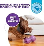 Outward Hound Double Snoop Interactive Treat Dispensing Dog Toy, Puzzle Ball Slow Feeder for Medium to Large Dogs, Mint-Scented for Mental Stimulation & Boredom Relief, 6-inch