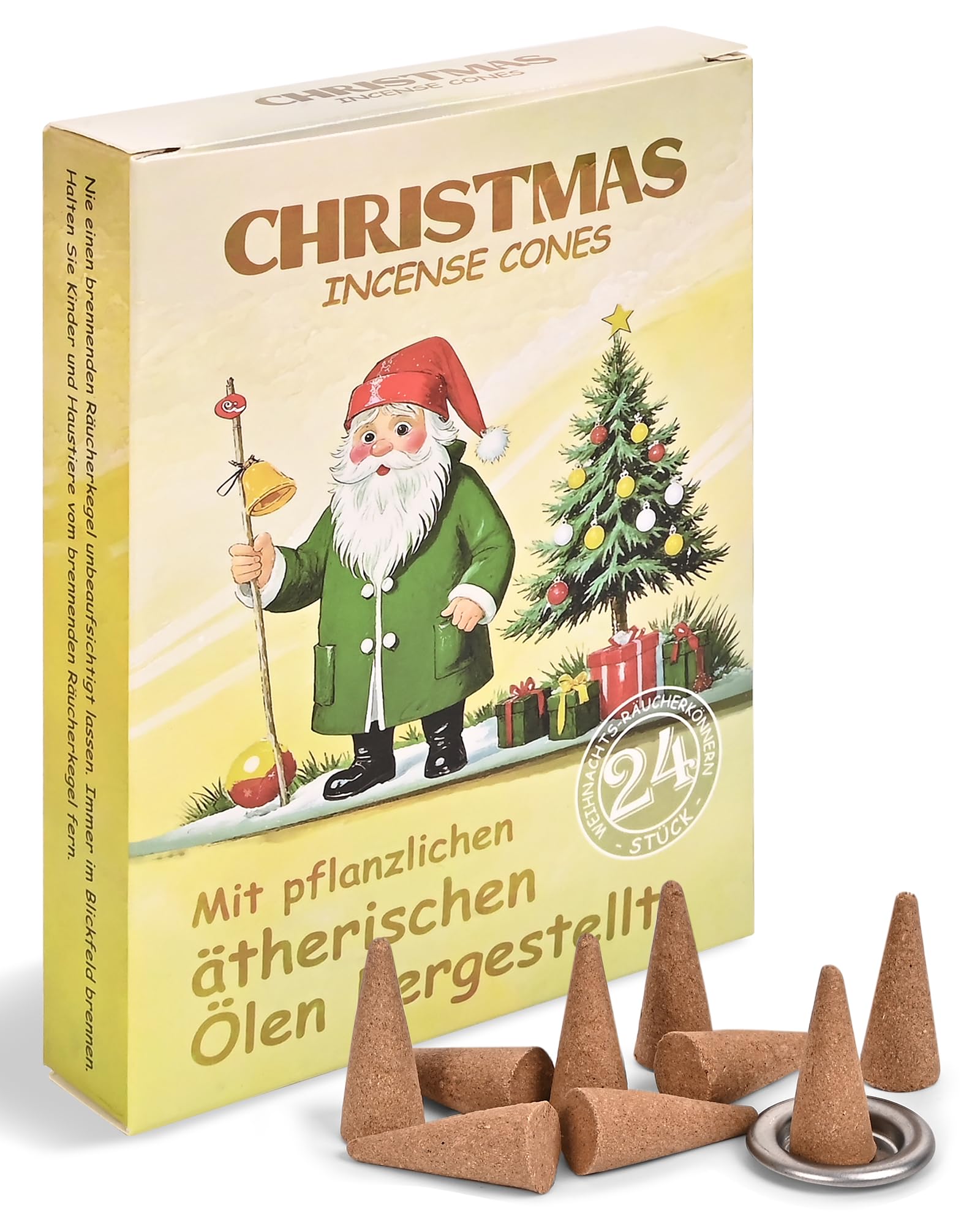Weihnachts-Räucherkegel, Balsamtanne schafft eine warme, gemütliche Urlaubsatmosphäre mit festlichen Aromen, 96 Stück