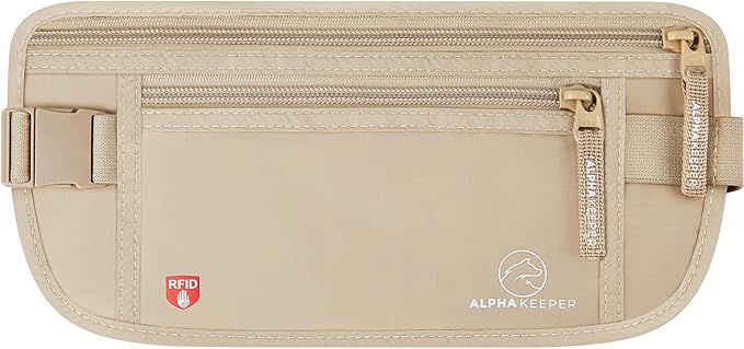 Hidden Money Belt for Travel for Men, Waist Wallet Anti Theft, RFID Passport Hol