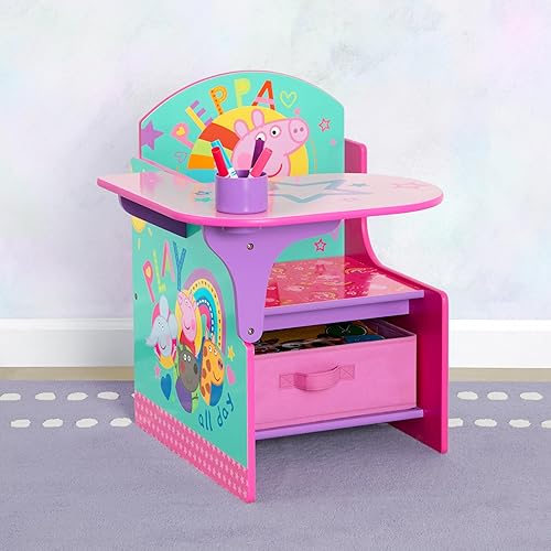 Miniatura 40 de Delta Children Space Adventures - Escritorio con silla y compartimento de almacenamiento, para artes y manualidades, merienda, educación en casa,