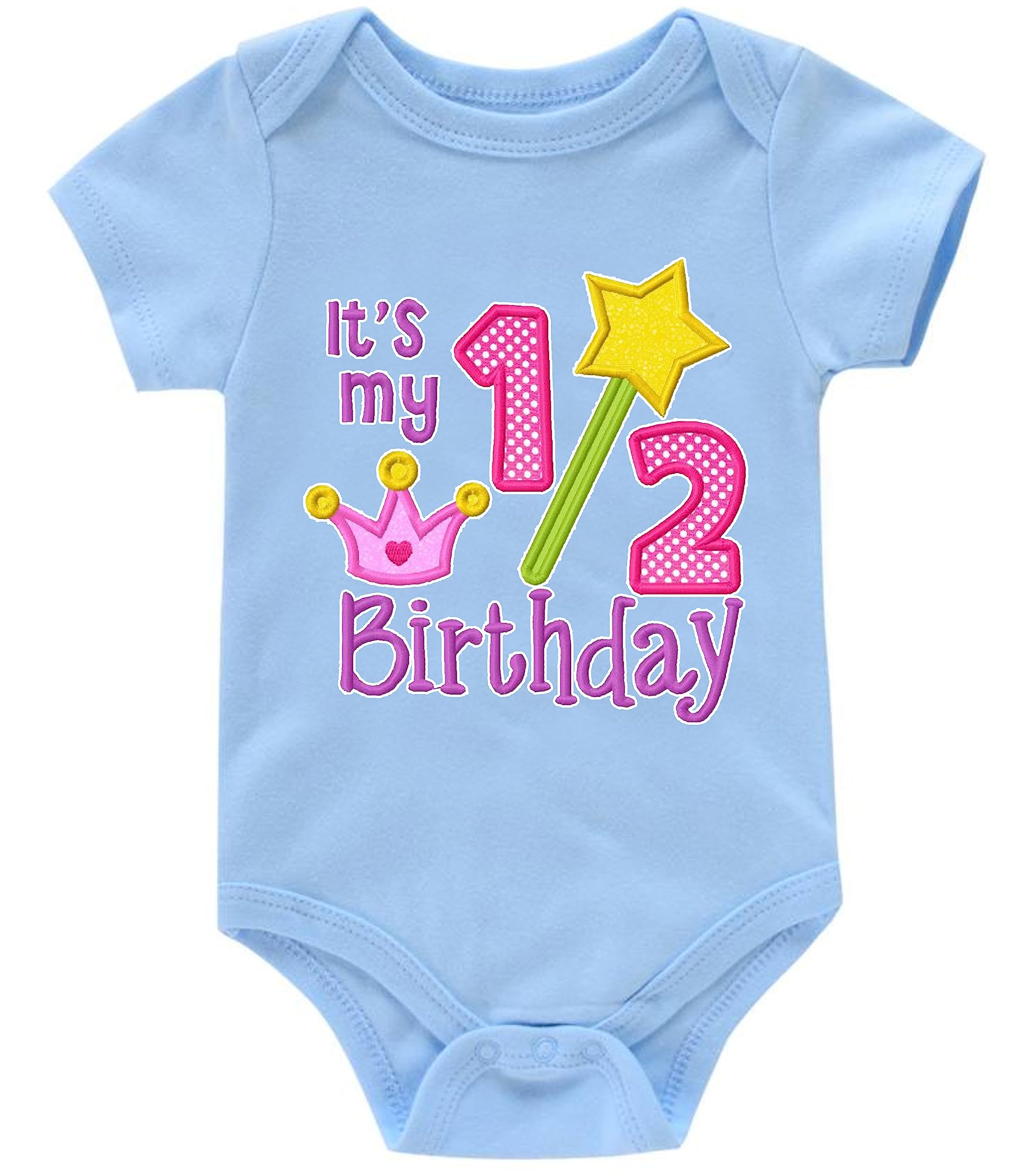 American Apple My First Birthday New Born Baby Bodysuit Half Sleeve Envelope Neck Jumpsuit Onesie Cotton Blend Cute Outfit Rompers For Baby Boys & Girls Birthday Gift t-Shirt