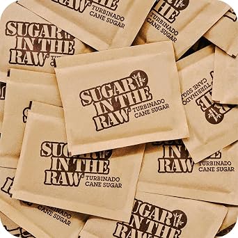 Sugar In The Raw Granulated Turbinado Cane Sugar On The Go Packets, Pure Natural Sweetener, Hot & Cold Drinks, Coffee, Cooking, Baking, Vegan, Gluten-Free, Non-GMO, 100 Count Packets (8-Pack) | Pure, All-Natural Turbinado Sugar, Non-GMO Project Verified, Kosher, Vegan and Gluten Free