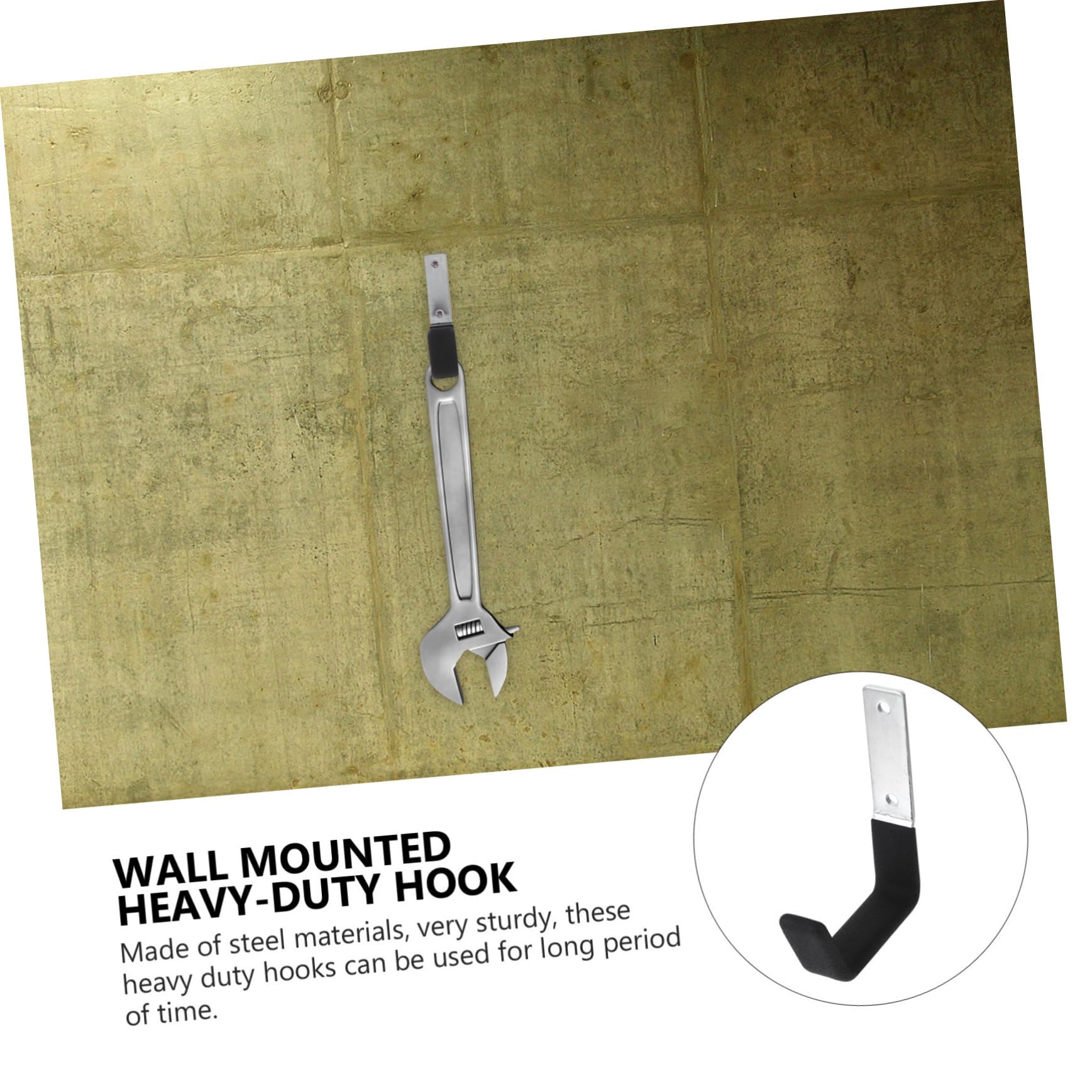 VILLCASE 4 Set Ganci Da Muro Pesanti Per Garage Organizer Inossidabile Per Utensili E Attrezzature Facile Installazione E Massima Stabilità Per Spazi E Giardino 2 Pezzi*4